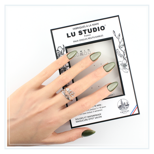C13 - Olive Doux | Faux-ongles réutilisables - Press on nails
