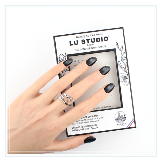 C79 - Ombre d'ébene | Faux-ongles réutilisables - Press on nails