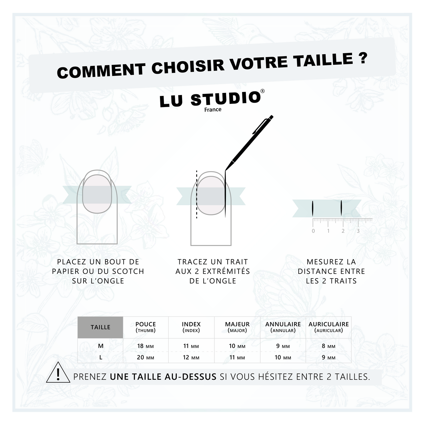 Comment choisir votre taille ? (Pieds) | Faux-ongles réutilisables - Press on nails