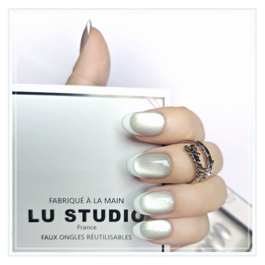 F01 - French Stone | Faux-ongles réutilisables - Press on nails