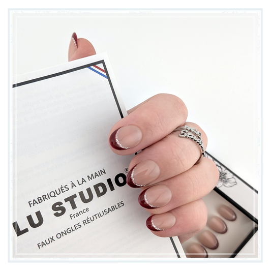 F105 - French rouge brillant | Faux-ongles réutilisables - Press on nails