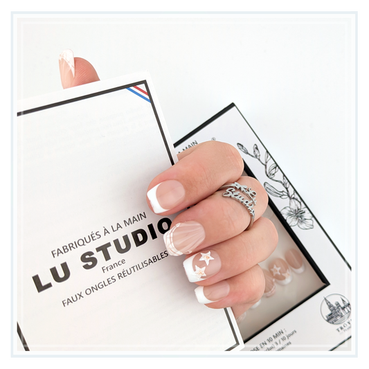F112 - Coquillage de la mer | Faux-ongles réutilisables - Press on nails