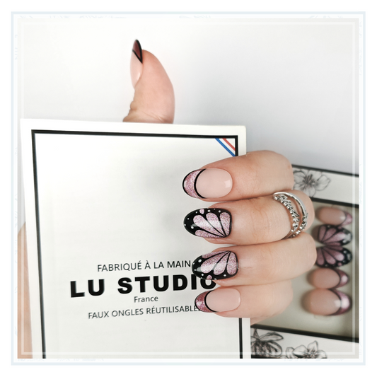 F39 - Butterfly | Faux-ongles réutilisables - Press on nails