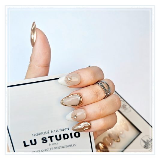 F47 - Chérubin | Faux-ongles réutilisables - Press on nails