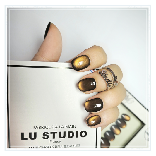Feux sur la plage | Faux-ongles réutilisables - Press on nails