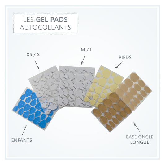 Gel Pads Autocollants – Pack de 5 feuilles - Press On Nails Faux Ongles Faits Main LU STUDIO