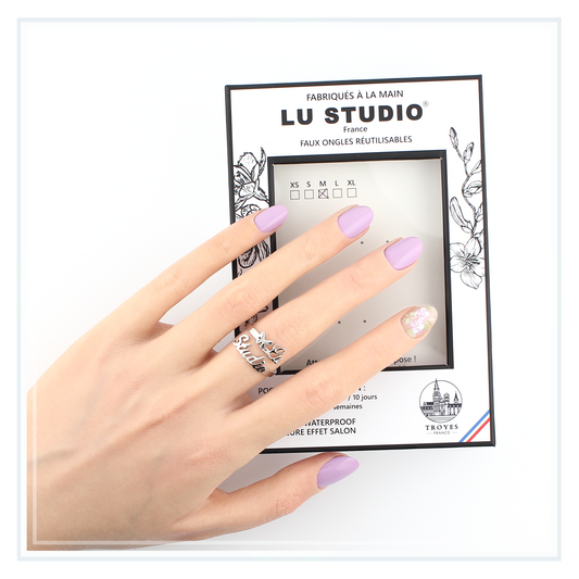 LT67 - Lilas Roses | Faux-ongles réutilisables - Press on nails