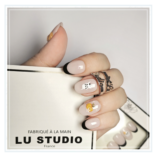 M109 - Les petits fantôes farceurs | Faux-ongles réutilisables - Press on nails