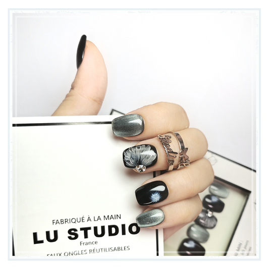 M117 - Brume Nocturne | Faux-ongles réutilisables - Press on nails