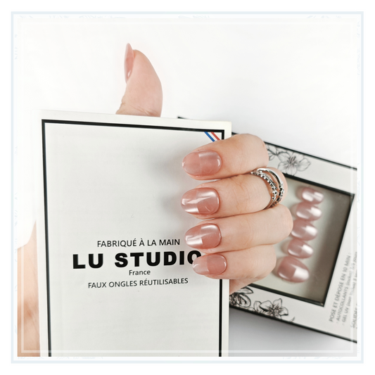M155 - Reflet de Nacre | Faux-ongles réutilisables - Press on nails