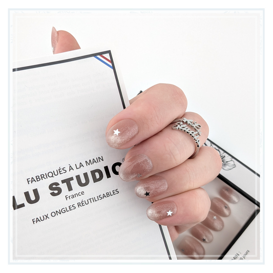 M173 - Poussière d'étoiles | Faux-ongles réutilisables - Press on nails