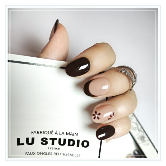 M81-Terres-de-Marguerite | Faux-ongles réutilisables - Press on nails