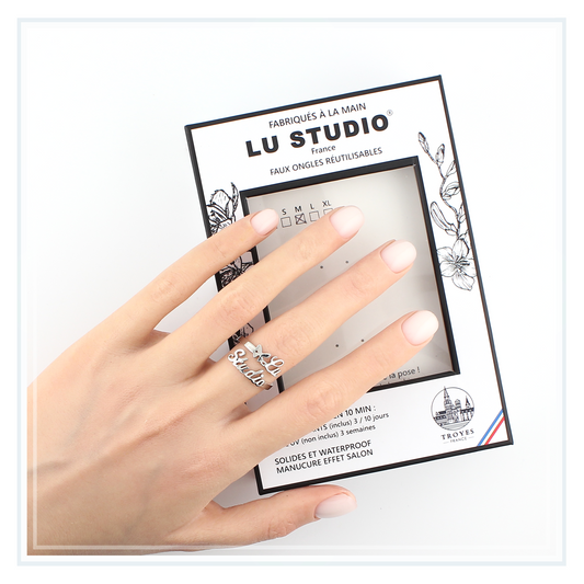 N11 - Bombé peche | Faux-ongles réutilisables - Press on nails