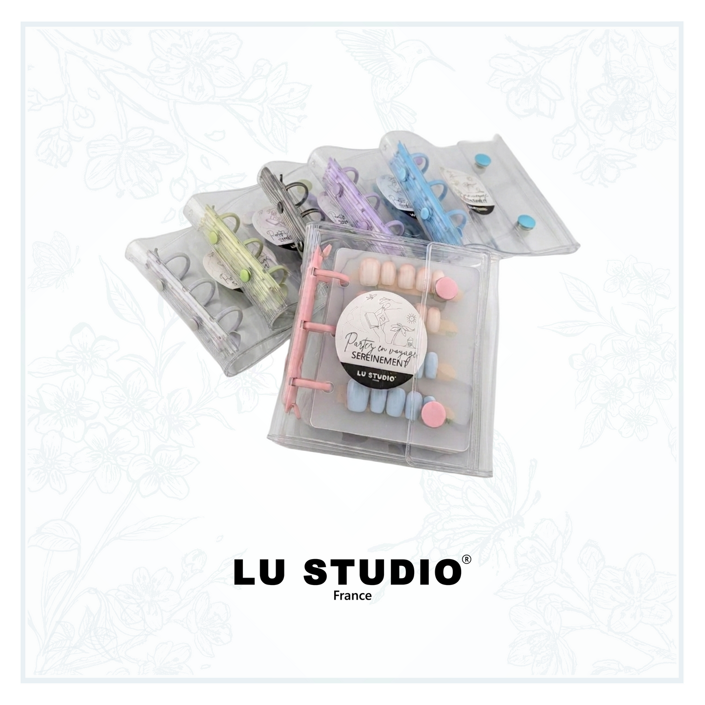Mini livre de voyage - Rangement spécial faux ongles - LU STUDIO - Press On Nails Faux Ongles Faits Main LU STUDIO