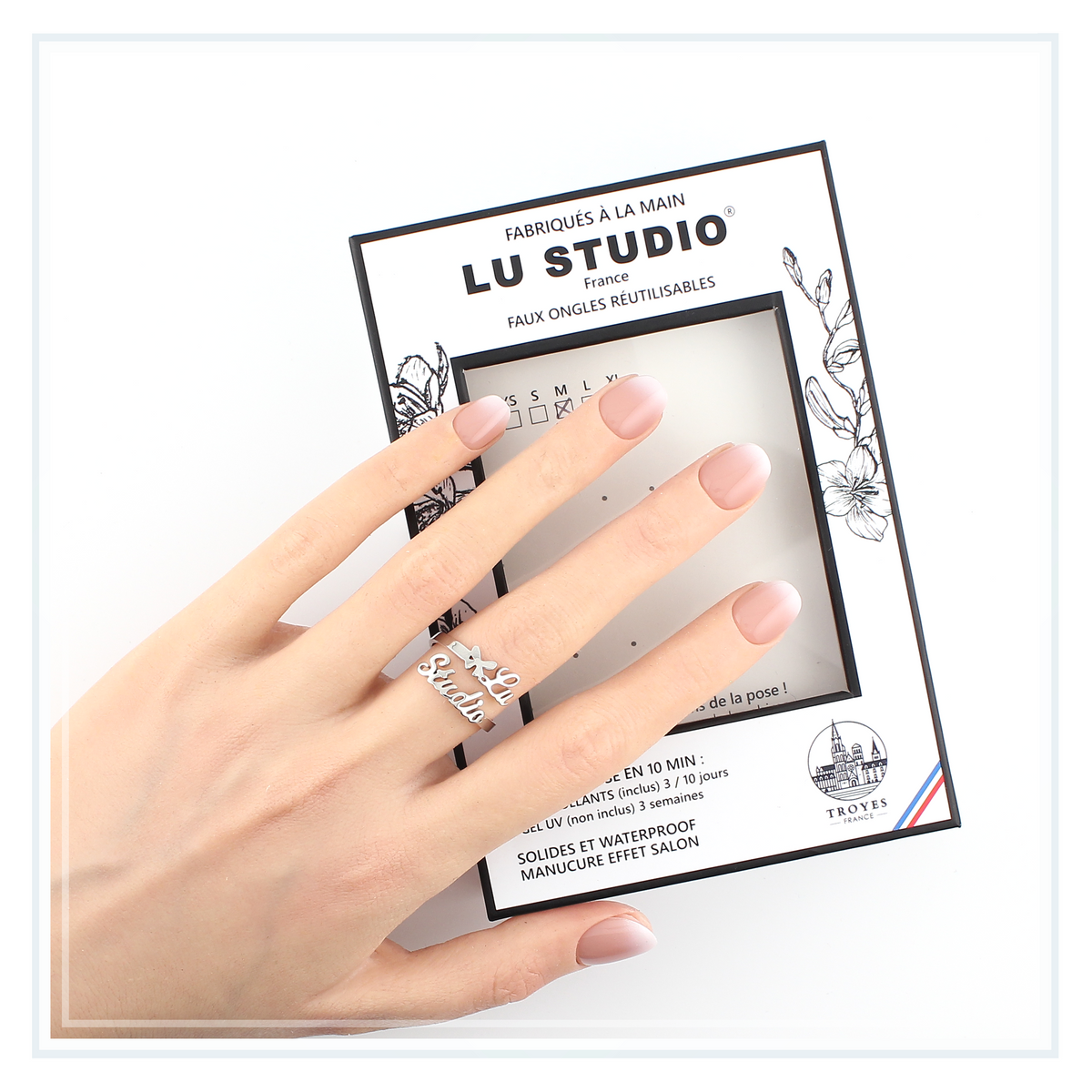 BB08 - Baby boomer naturel  |  Faux-ongles réutilisables - Press on nails
