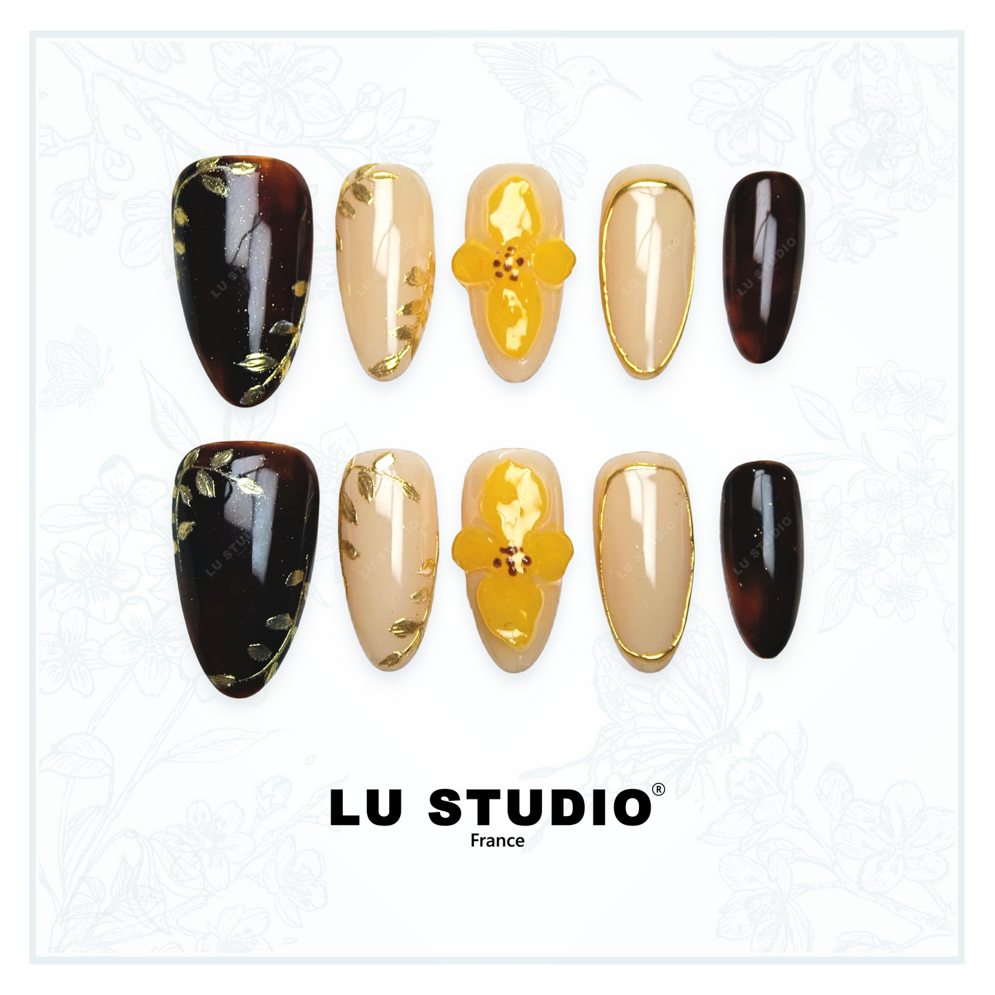 Bouton d'Or  |  Faux-ongles réutilisables - Press on nails