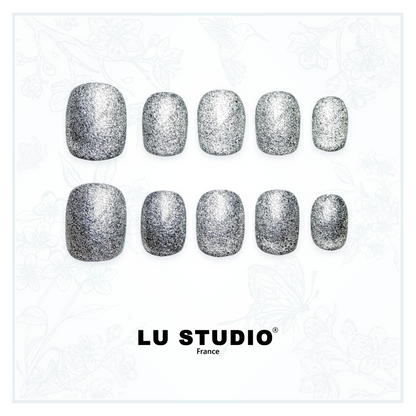 C08 - Mine d'Argent | Faux-ongles réutilisables - Press on nails