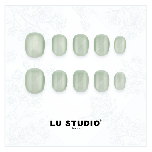 C10 - Sauge Pastel  |  Faux-ongles réutilisables - Press on nails