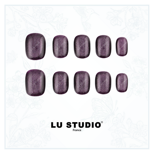 C33 - Nébuleuse violette  |  Faux-ongles réutilisables - Press on nails