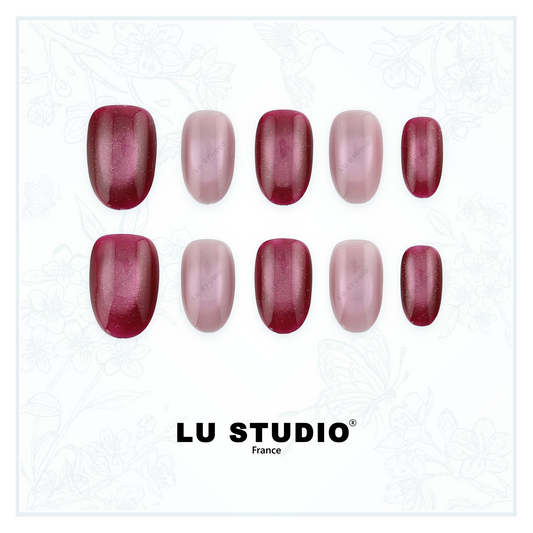 C44 - Nectar de Framboise  |  Faux-ongles réutilisables - Press on nails