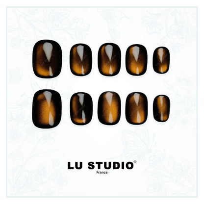 C55 - L'Ambre nous | Faux-ongles réutilisables - Press on nails
