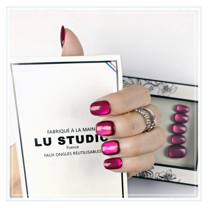 C63 - Opéra Rouge   |  Faux-ongles réutilisables - Press on nails