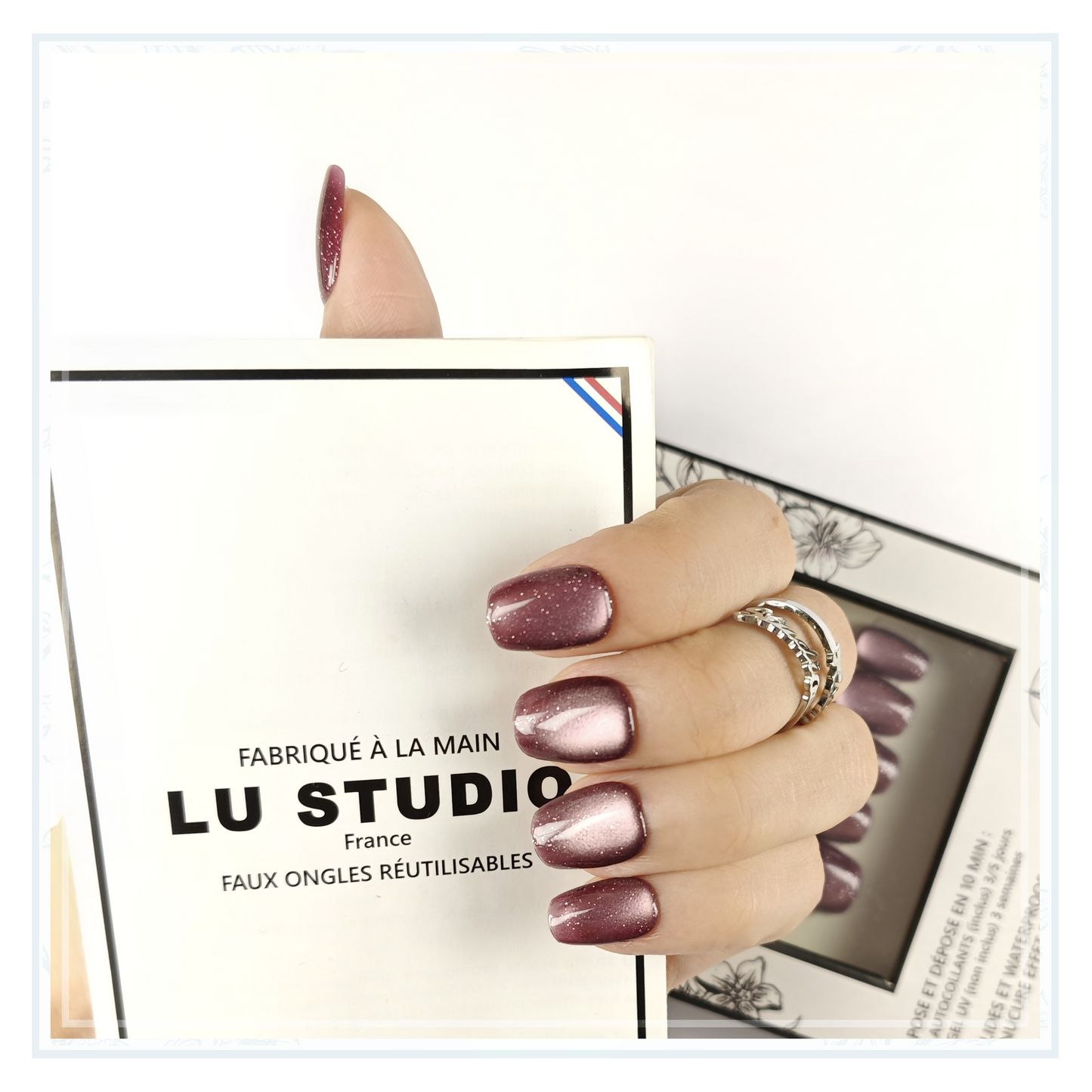 C64 - Poussière de Rose   |  Faux-ongles réutilisables - Press on nails