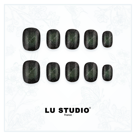 C71 - Pailleté de fôret  |  Faux-ongles réutilisables - Press on nails