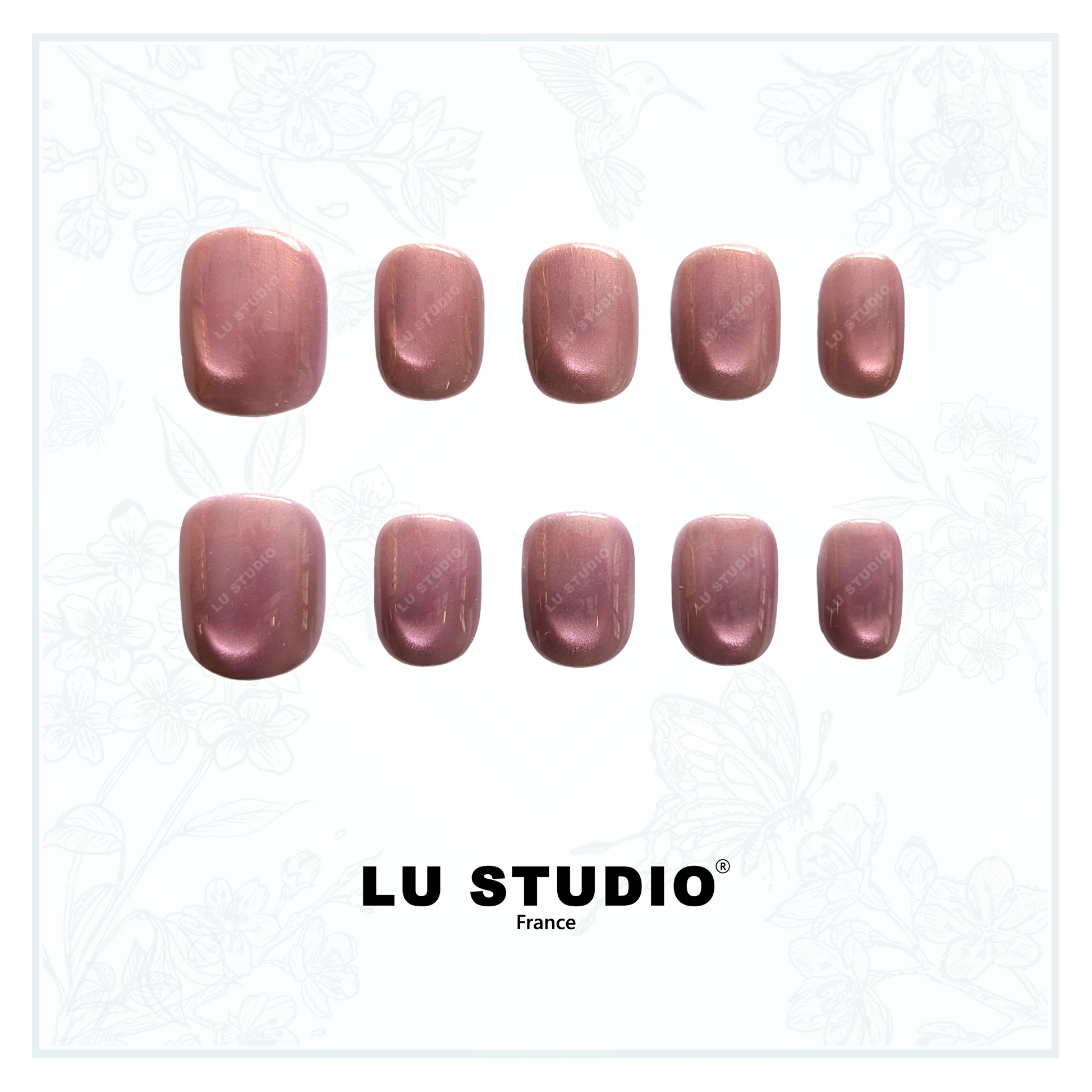 C77 - Mauve délicat  |  Faux-ongles réutilisables - Press on nails