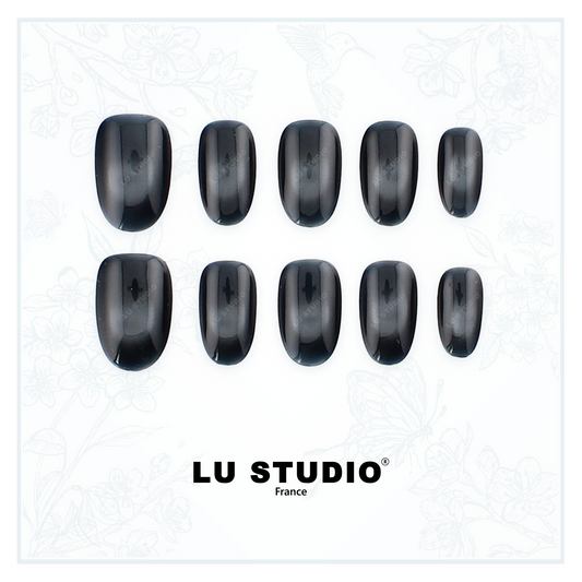 C79 - Ombre d'ébene  |  Faux-ongles réutilisables - Press on nails