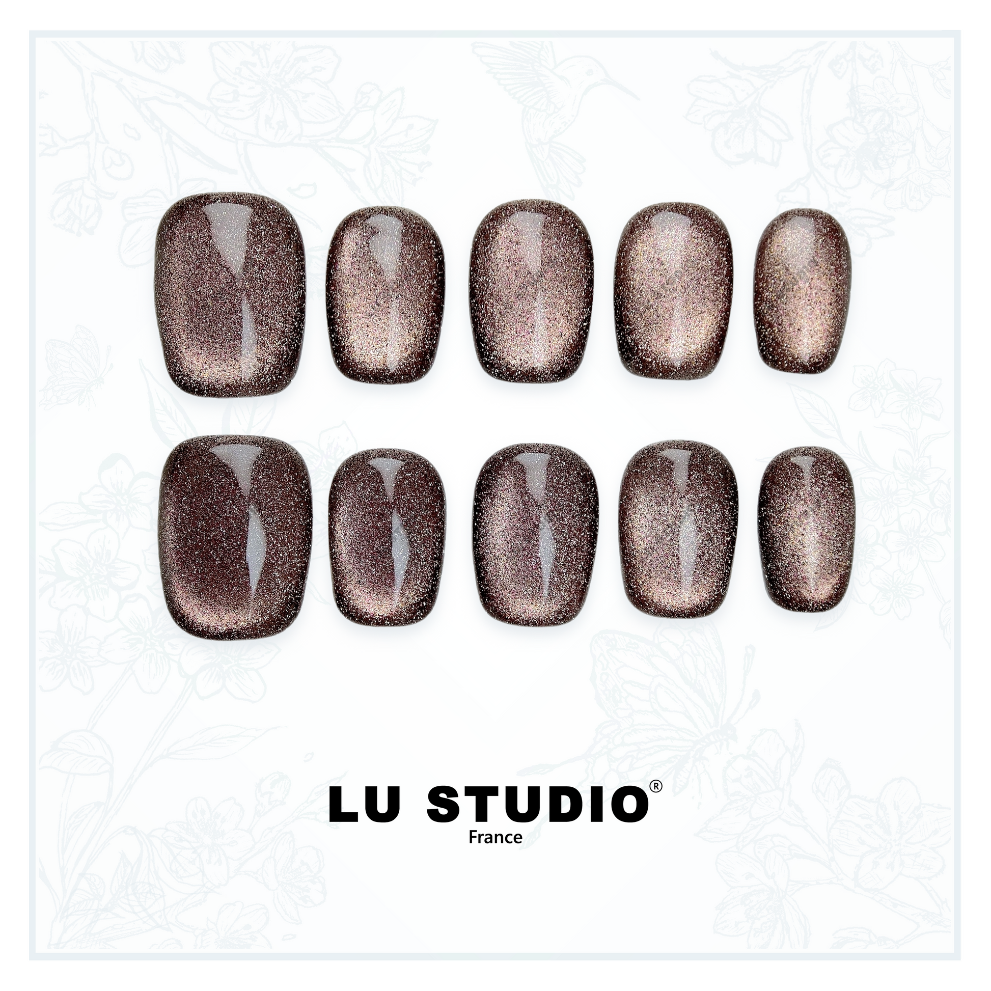 CAT09 - Eclat dans la nuit  |  Faux-ongles réutilisables - Press on nails