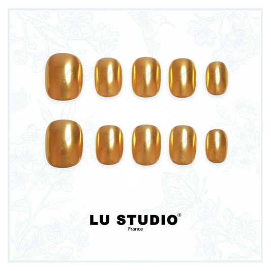 CH01 - Or Métallique  |  Faux-ongles réutilisables - Press on nails