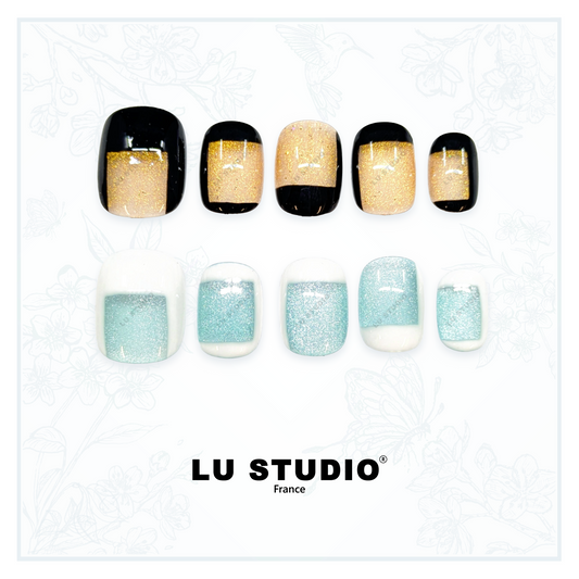 Carré de soie  |  Faux-ongles réutilisables - Press on nails