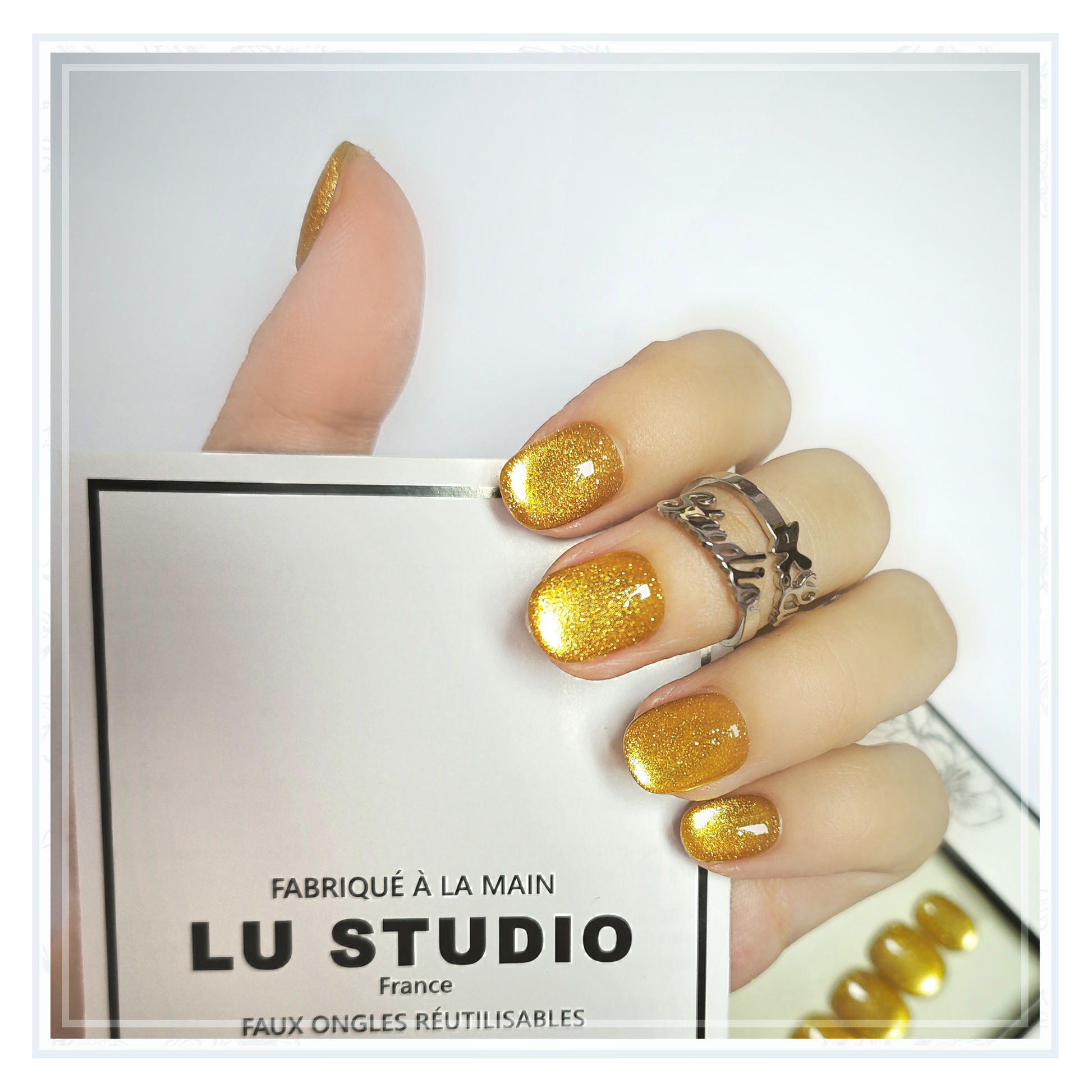 Champagne  |  Faux-ongles réutilisables - Press on nails