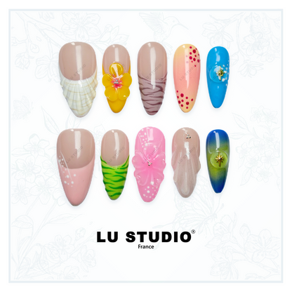 Coquillages de Madagascar  |  Faux-ongles réutilisables - Press on nails