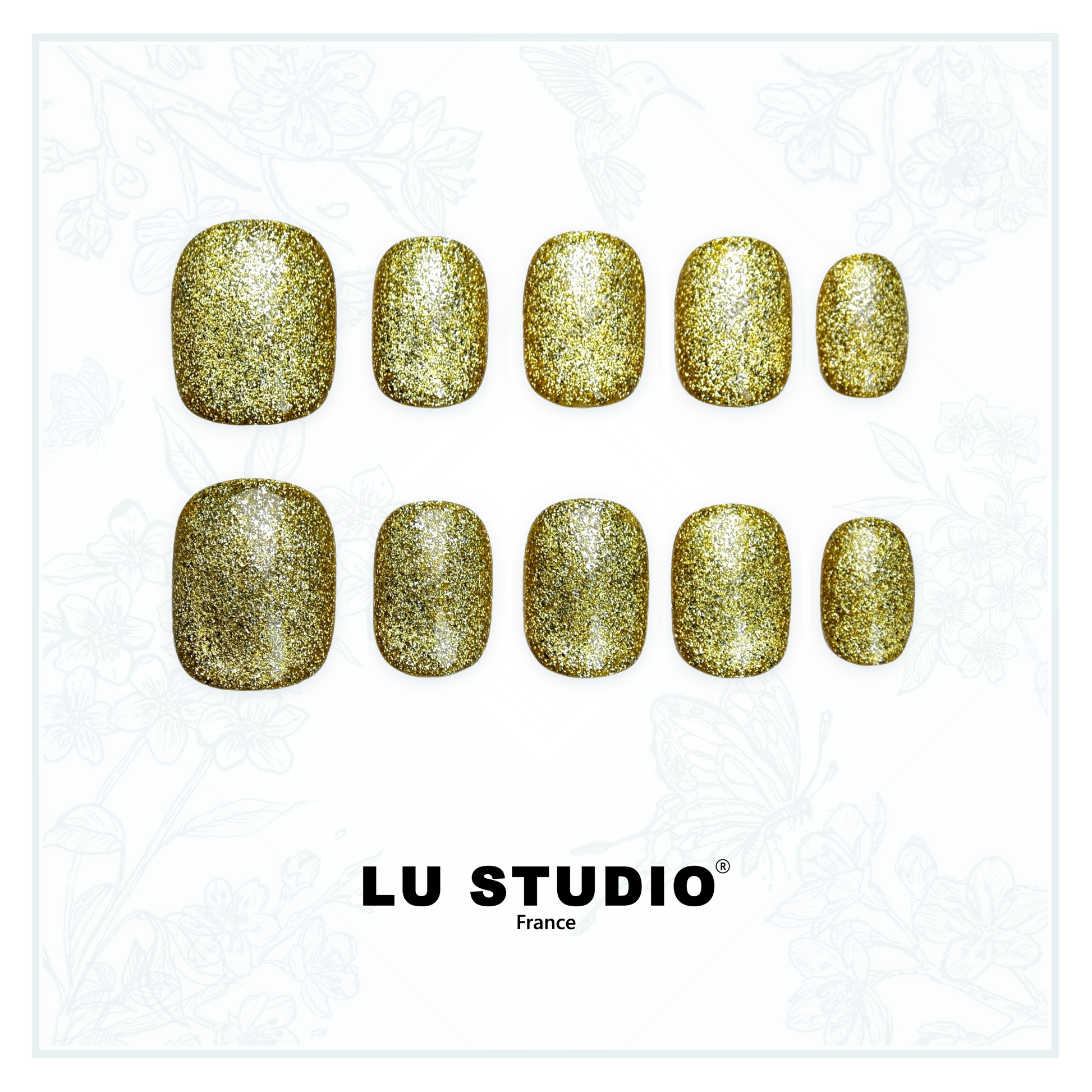 D'or et d'Or pur  |  Faux-ongles réutilisables - Press on nails