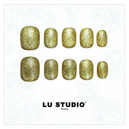 D'or et d'Or pur  |  Faux-ongles réutilisables - Press on nails