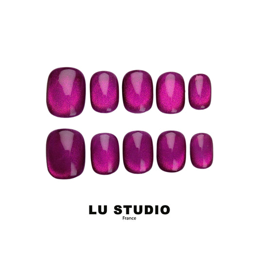 Deep Purple Faux-ongles réutilisables Press on nails 