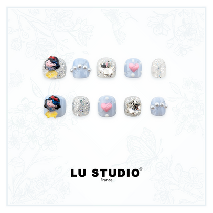 E08 - La Reine de Cristal   |  Faux-ongles réutilisables - Press on nails