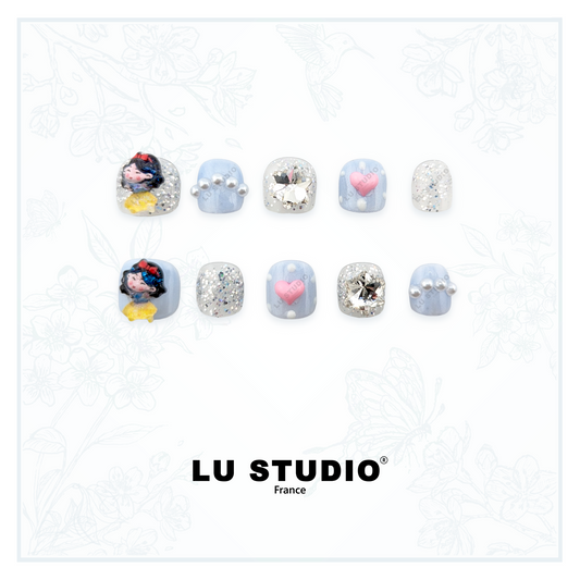 E08 - La Reine de Cristal   |  Faux-ongles réutilisables - Press on nails