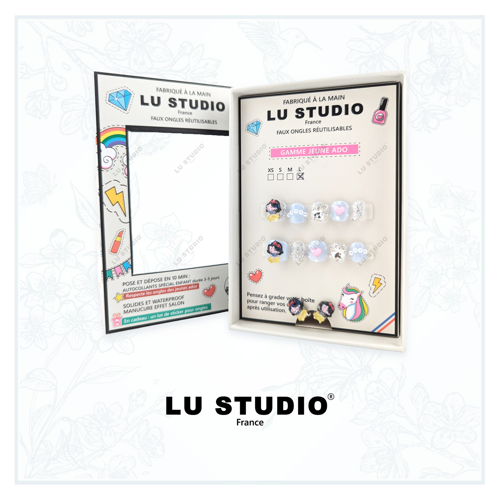 E08 - La Reine de Cristal   |  Faux-ongles réutilisables - Press on nails