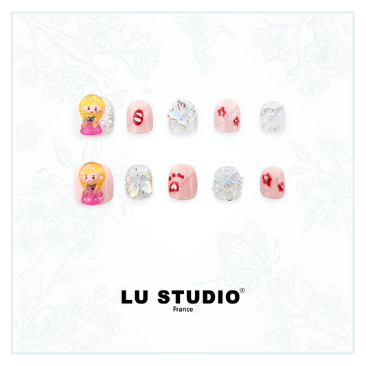 E10 - Princesse et ses diamants  |  Faux-ongles réutilisables - Press on nails