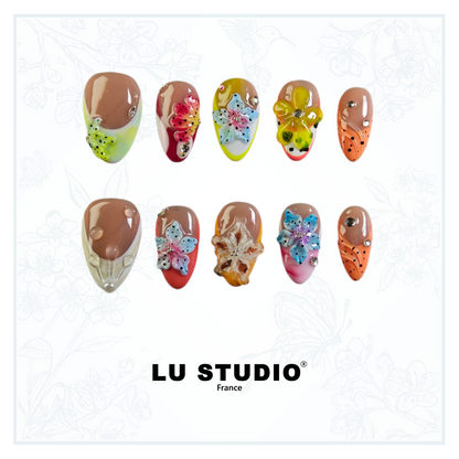 Eclats de printemps  |  Faux-ongles réutilisables - Press on nails