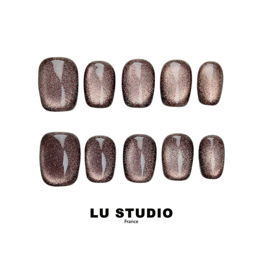 Eclat dans la nuit Faux-ongles réutilisables Press on nails 