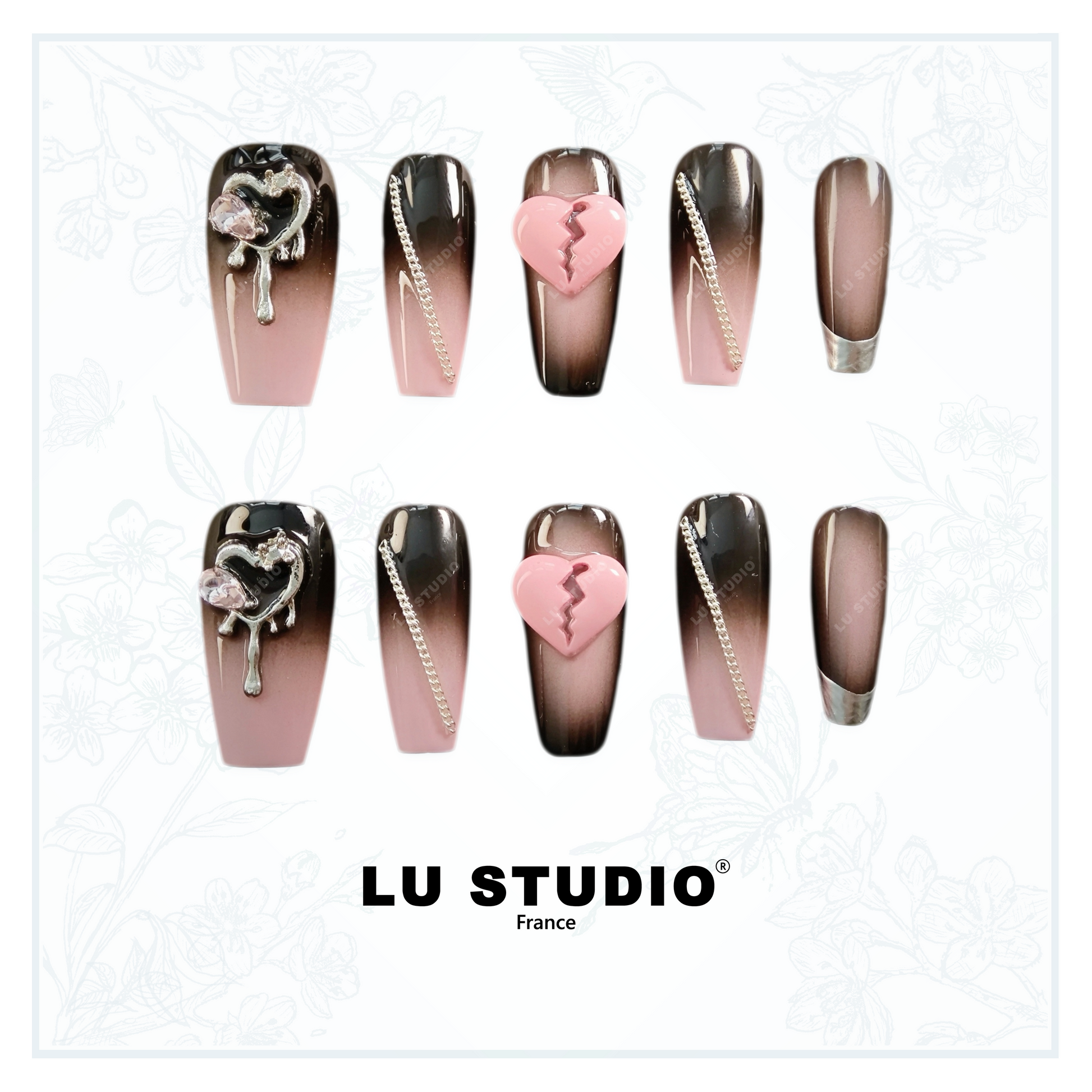 L'étrange noël de Madame Sally  |  Faux-ongles réutilisables - Press on nails