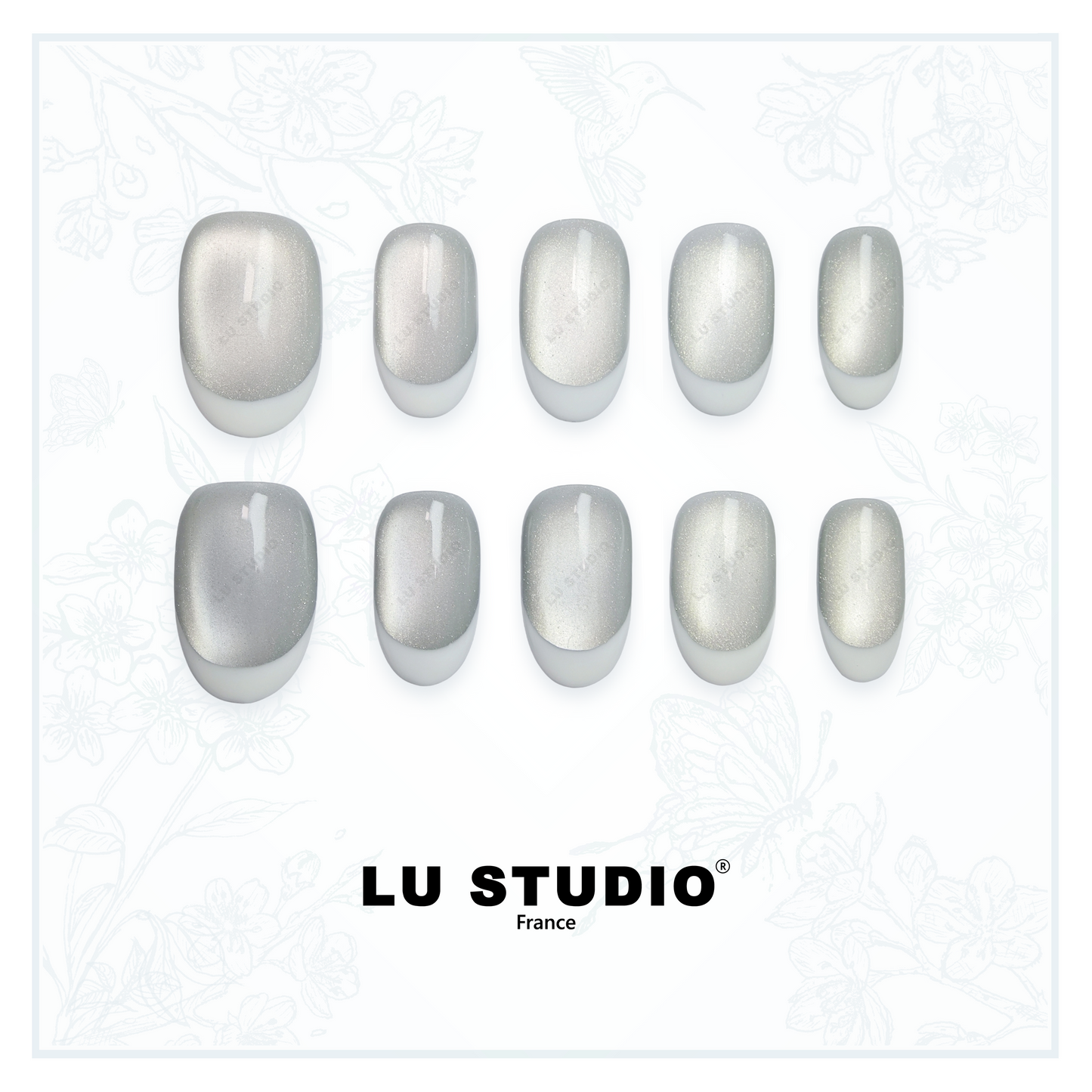 F01 - French Stone  |  Faux-ongles réutilisables - Press on nails