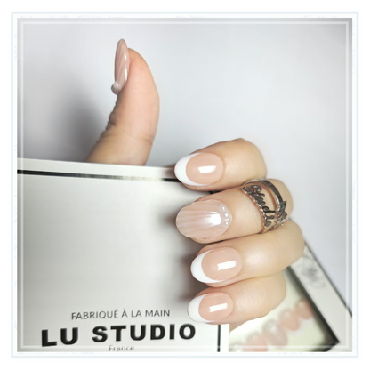 F06 - French dans l'océan | Faux-ongles réutilisables - Press on nails