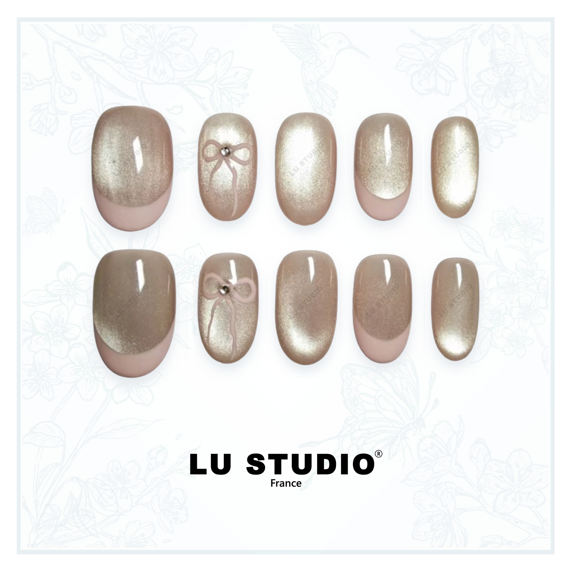 F09 - French Lolita  |  Faux-ongles réutilisables - Press on nails