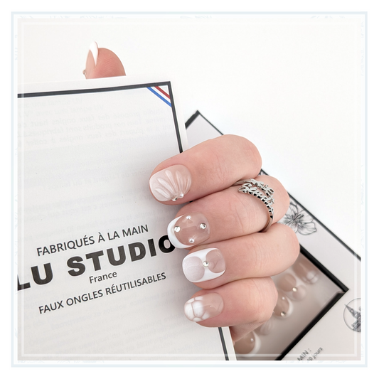 F109 - Perle nude  |  Faux-ongles réutilisables - Press on nails