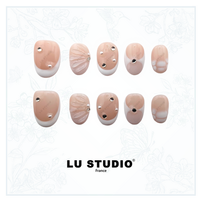 F109 - Perle nude  |  Faux-ongles réutilisables - Press on nails